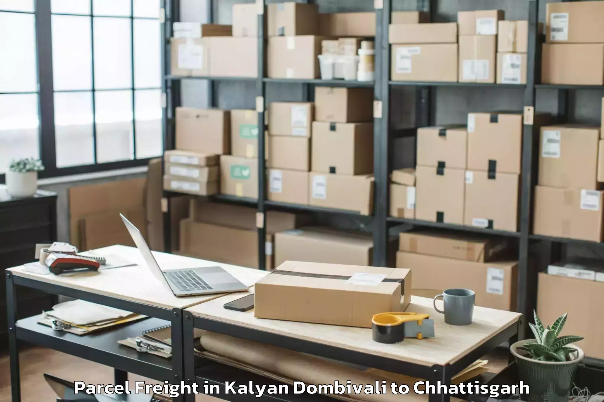 Affordable Kalyan Dombivali to Udaipur Dharamjaigarh Parcel Freight